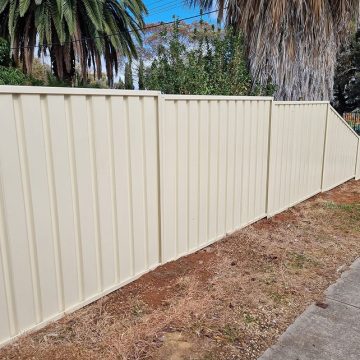 Cream Colorbond fencing adelaide